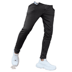 Dstreet Pánske štýlové elegantné nohavice POLA čierna ux3431 L