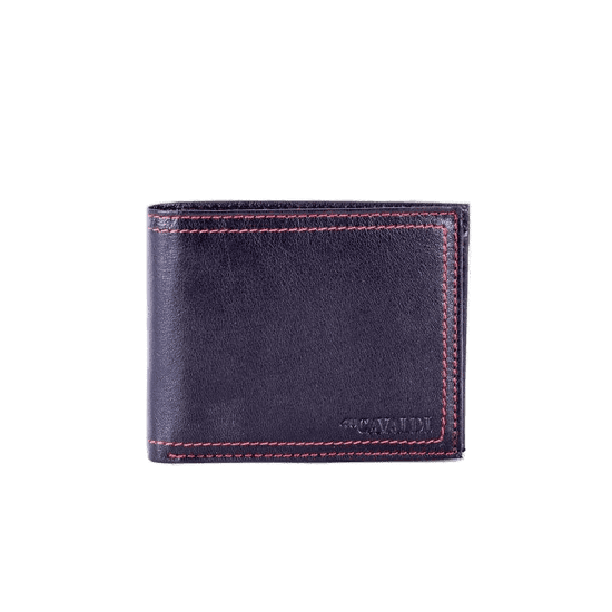Cavaldi Čierna kožená pánska peňaženka s elegantným červeným lemovaním CE-PR-N-7-GAL.24_281616 Univerzalne