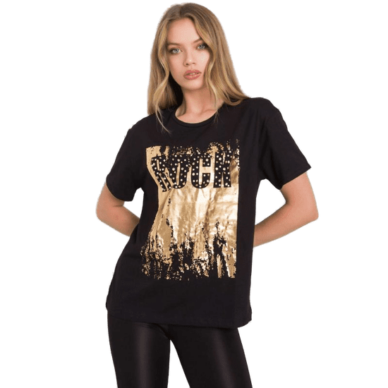 H&B Dámske tričko s potlačou GINGER čierne HB-TS-3066.70_367394 S