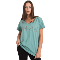 FANCY Dámske tričko s potlačou DENMA dark mint FA-TS-7198.27P_367534 Univerzálne