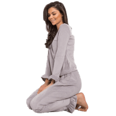 RUE PARIS Dámske velúrové pyžamo s nohavicami Camille RUE PARIS sivé RV-PI-7394.23X_381208 M