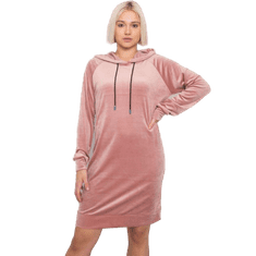 FANCY Dámske šaty s kapucňou MESSINA pink FA-SK-7495.17P_381939 Univerzálne