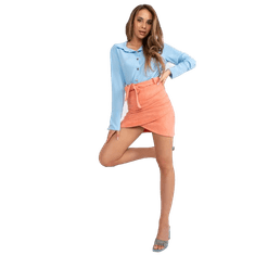ITALY MODA Dámska mini sukňa so záhybmi VERCELLI oranžová DHJ-SD-15680.28X_384455 S