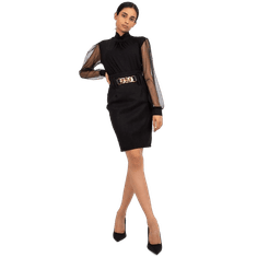 ITALY MODA Dámska sukňa s opaskom LYON čierna DHJ-SD-3081.85_382738 M