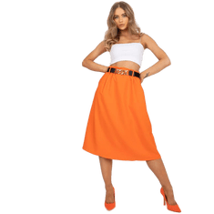 ITALY MODA Dámska elegantná trapézová sukňa IRIS oranžová DHJ-SD-13169.58P_386081 Univerzálne