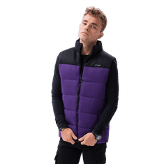 OMBRE Pánska vesta prešívaná ALPIN fialová MDN20686 L-XL