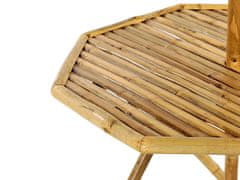 Beliani Bambusový záhradný bistro stôl so slnečníkom MOLISE