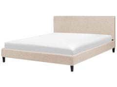Beliani Čalúnená posteľ 160 x 200 cm béžová FITOU