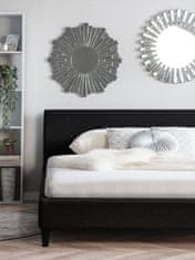 Beliani Čalúnená posteľ 180 x 200 cm čierna FITOU