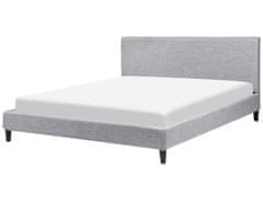 Beliani Čalúnená posteľ 160 x 200 cm sivá FITOU
