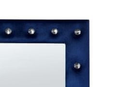 Beliani Zamatové stojacie zrkadlo 50 x 150 cm modré ANSOUIS