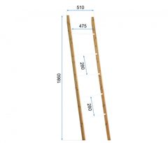 Tutumi Bambusový rebrík – biely