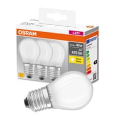 Osram 3x LED žiarovka E27 P45 4W = 40W 470lm 2700K Teplá biela 300°