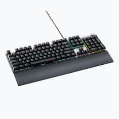 Canyon herná klávesnica NIGHTFALL, mechanická, drôtová, multimediálna so svetelnými efektmi, 104 kláves, US layout