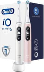 Oral-B magnetický zubní kartáček iO saries 6 Due White/Pink Sand