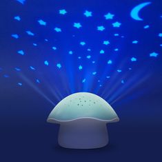 Projektor nočnej oblohy s bielym šumom a senzorom plaču Star Mushroom Blue