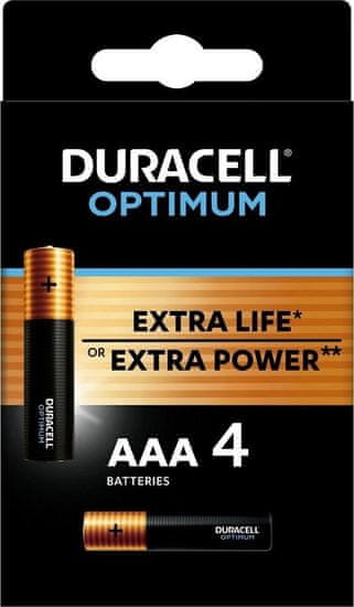 Duracell Duracell Optimum alkalická baterie 4 ks (AAA)