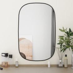 Vidaxl Nástenné zrkadlo čierne 70x45 cm