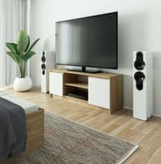 Akord TV stolík Beron 140 cm sonoma/biela