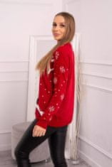 Kesi Dámsky vianočný sveter s nápisom Bit červená univerzálny
