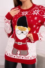 Kesi Dámsky vianočný sveter sa Santa Clausom Intimating červená univerzálna
