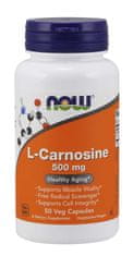 NOW Foods L-Karnosin, 500 mg, 50 rastlinných kapsúl
