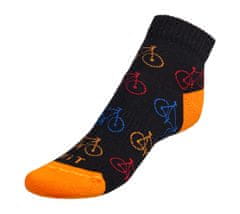 Ponožky nízke Kolo 12 - 35-38 - čierna, oranžová