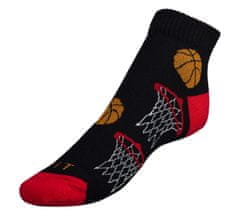 Ponožky nízke Basketbal - 35-38 - čierna, červená