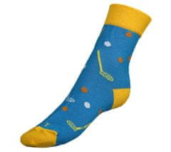 Ponožky Florbal - 35-38 - modrá, žltá