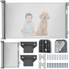 Iso Trade Bezpečnostná zábrana pre deti a zvieratá 160cm | sivá