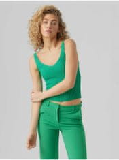 Vero Moda Zelené dámske rebrované basic tielko VERO MODA Glory XS