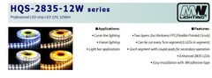 MW Power LED pásik MW Lighting HQS-2835-12W-WW-WP 12VDC 1260lm, 3000K, 12W, 5m
