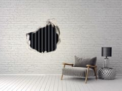 Wallmuralia.sk 3D diera nálepka Čiernej a šedej pruhy 75x75 cm
