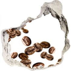 Wallmuralia.sk 3D diera na stenu Kávové zrná 125x125 cm