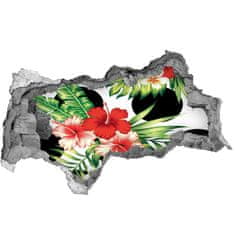 Wallmuralia.sk 25D diera na stenu Havajské kvety 115x88 cm
