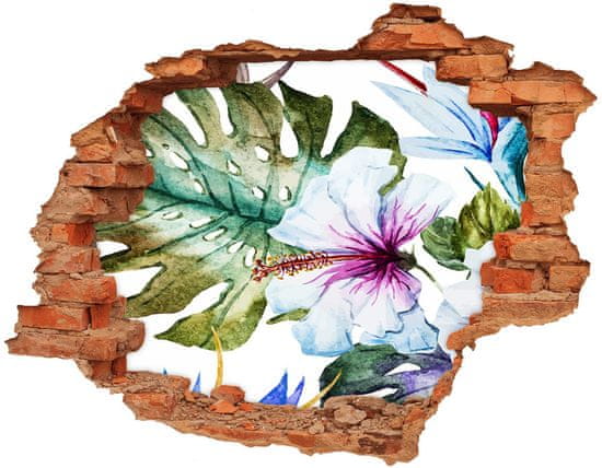Wallmuralia.sk Diera 3D fototapeta na stenu Havajské kvety 120x93 cm