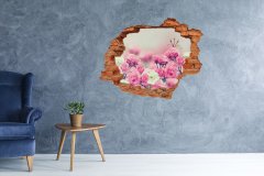 Wallmuralia.sk 3D diera na stenu Kvety divoká ruža 148x115 cm