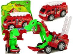 Lean-toys Auto Fire Brigade Transformation Dragon 2v1 Fire Engine