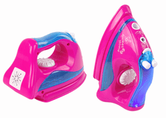 Lean-toys Ružová žehlička Svetlá Parná hra Malé domáce spotrebiče