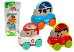 Lean-toys Detská súprava Cars 3 kusy Polícia Hasičský zbor Sanitka