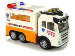 Lean-toys Ambulancia batérie auto svetlá zvuky