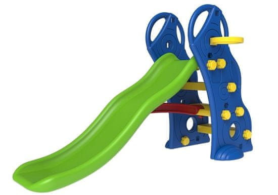 Lean-toys Plastová šmýkačka s rebríkom Modrá
