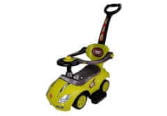 Lean-toys Mega Car 3v1 Push Ride Yellow