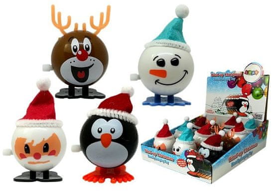 shumee Sada naťahovacích vianočných hračiek 12 kusov Tučniak Sob Snehuliak Santa