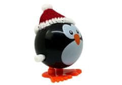 Lean-toys Sada skrutkovacích vianočných hračiek 12 kusov tučniak sob Snehuliak Santa Claus