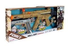 Lean-toys Súprava vojenských zbraní Dve zbrane Slúchadlá Píšťalka