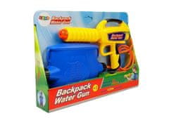 Lean-toys Vodná pištoľ s nádržou 1080 ml žltá a modrá