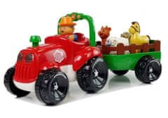 Traktor s prívesom, Zvieratká pre deti so svetlom na batérie Zvuk