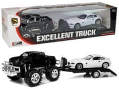 shumee Súprava vozidla Black Monster Truck Biela odťahovka 58 cm