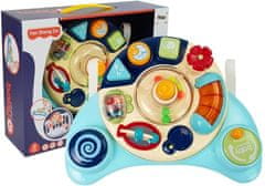Lean-toys Interaktívny panel Detská hračka Hudba Zvuky zvierat Modrá